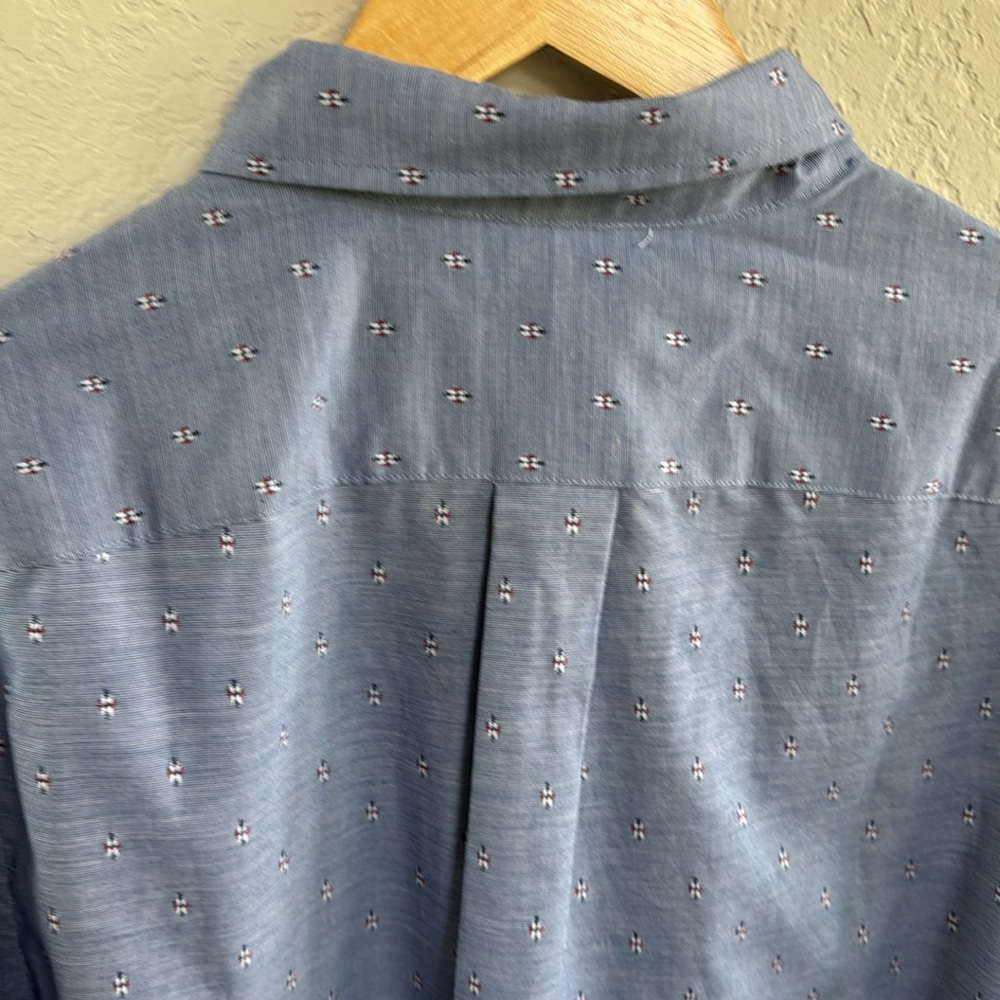 Nwt Rowm Chambray Button Down Shirt With Small De… - image 8